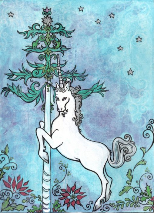 Yule Unicorn by Kathy Nutt